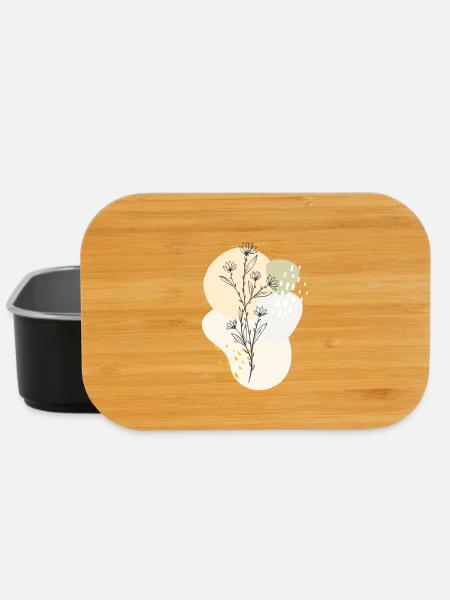 floral design - Lunch Box - Schwarz