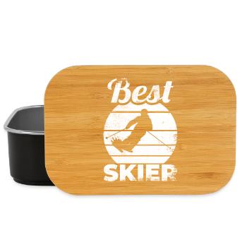 Best skier - Lunch Box - black - Front
