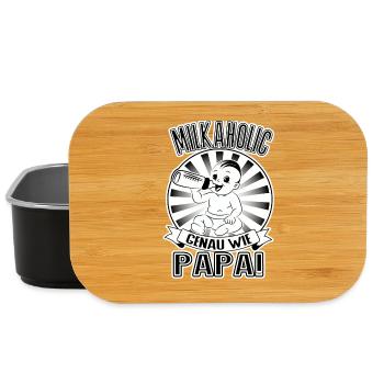 Milkaholic – Greetings from Dad! - Lunch Box - black - Front