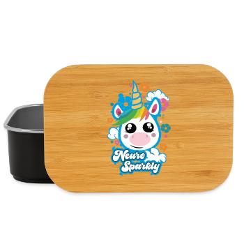 Neuro Sparkly Cute Unicorn - Lunch Box - black - Front
