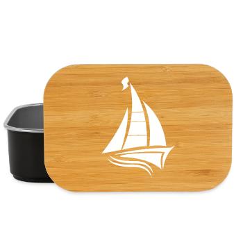 Segeln Segelboot Segler Silhouette Minimalistisch - Lunch Box - Schwarz - Vorne
