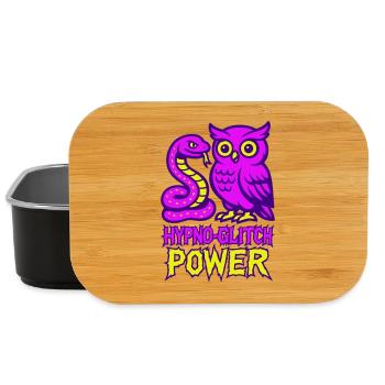Hypno Glitch Power Owl - Lunch Box - black - Front
