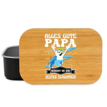 All the best dad wishes your best swimmer - Lunch Box - black - Front