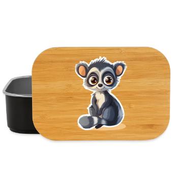 lemur - Lunch Box - black - Front