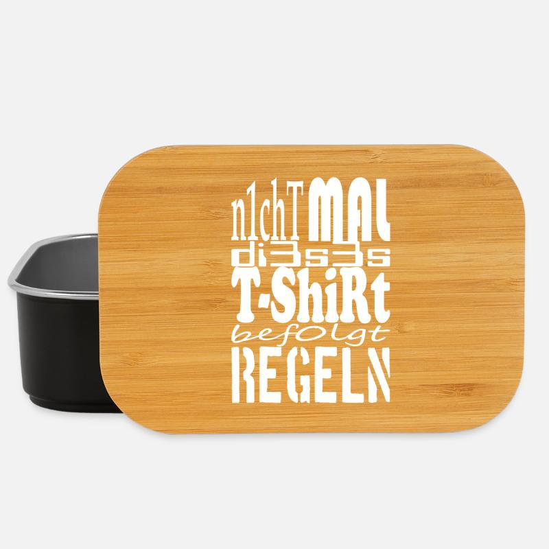 Not even this t-shirt follows rules white - Lunch Box - black