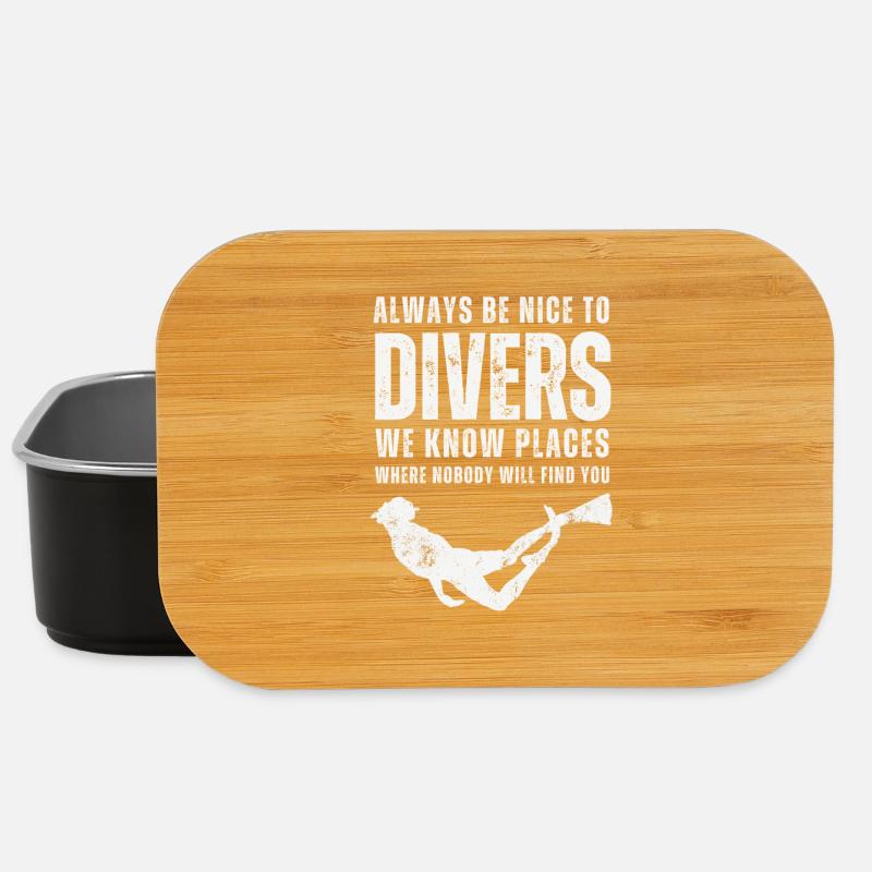 Always Be Nice To Divers - Lunch Box - black