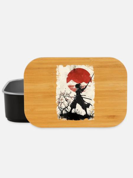 Japan vintage samurai - Lunch Box - Schwarz