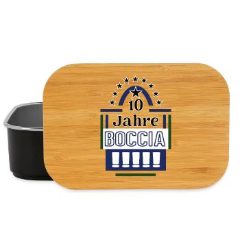 10 Jahre Boccia Jubiläum Bocciaspieler Jubilaeum - Lunch Box - Schwarz - Vorne