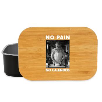 No Pain No Calendos Humour Normandy Camembert - Lunch Box - black - Front