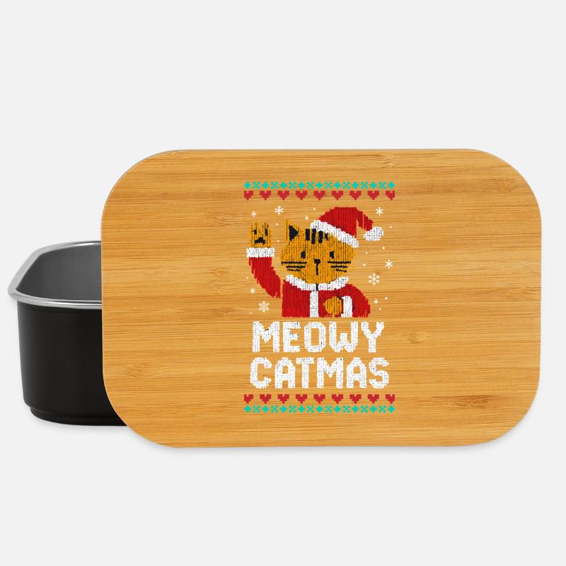Meowy Catmas - Lunch Box - Schwarz