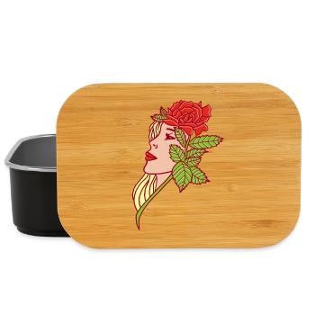 La jeune femme et la rose - Boîte à goûter - noir - Devant
