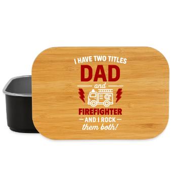 Papa und Feuerwehrmann – Ich rocke beide Titel - Lunch Box - Schwarz - Vorne
