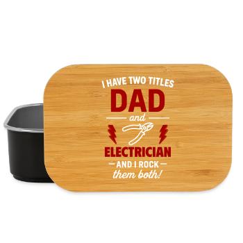 Cadeau de Noël pour la fête des pères et papa et électricien - Boîte à goûter - noir - Devant