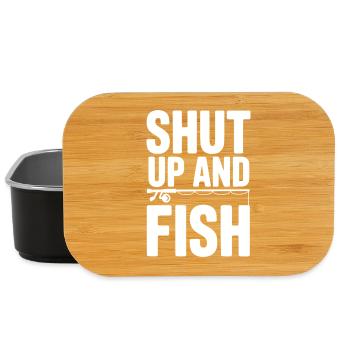 Shut Up and Fish - Lunch Box - black - Front