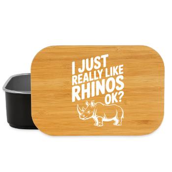 J’aime vraiment les rhinocéros, d’accord ? - Boîte à goûter - noir - Devant