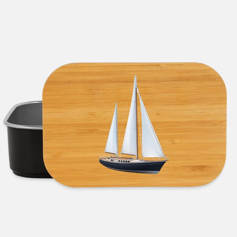 Segelschiff auf See – Yacht auf See - Lunch Box - Schwarz