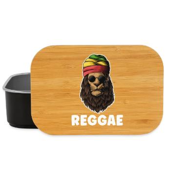 Rastafari Reggae Lion - Lunch Box - black - Front