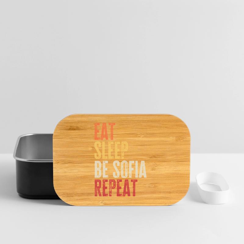 Eat Sleep Be Sofia Repeat Retro Name Lunch Box
