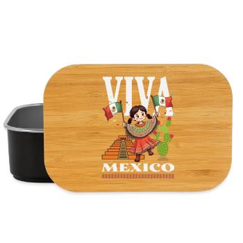 Mexiko Stolz & Heimat Mexikaner Mexico Flagge - Lunch Box - Schwarz - Vorne