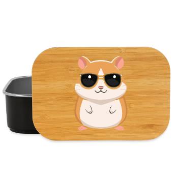 Hamster Cool à Lunettes de Soleil - Boîte à goûter - noir - Devant