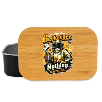 Imker Geschenk: I am a Beekeeper Nothing scares me - Lunch Box - Schwarz - Vorne