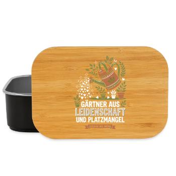 Gärtner Balkon Platzmangel Spruch - Lunch Box - Schwarz - Vorne