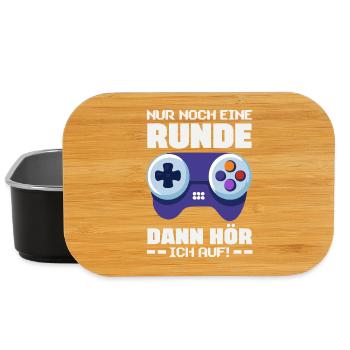 Nur Noch Eine Runde Dann Hör Ich Auf Zocker - Lunch Box - Schwarz - Vorne