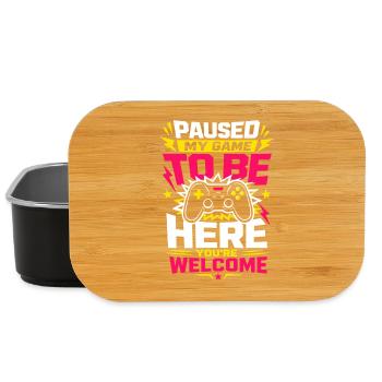 Paused My Game To Be Here Gamer - Lunch Box - Schwarz - Vorne