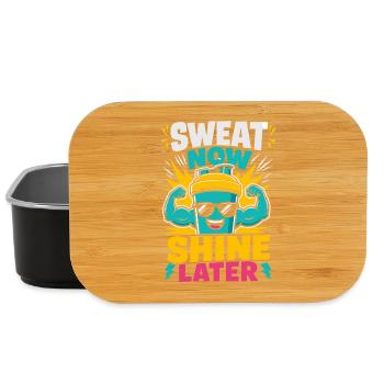 Sweat Now Shine Later Fitness - Lunch Box - Schwarz - Vorne