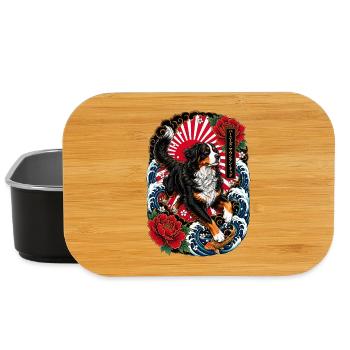 Berner Sennenhund im japanischen Tattoo Stil - Lunch Box - Schwarz - Vorne