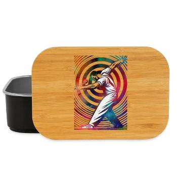 Golfer in a colorful whirlpool - Lunch Box - black - Front