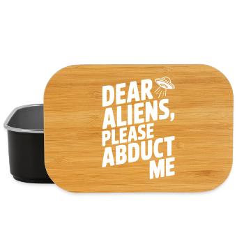 Liebe Aliens, bitte entführt mich - Lunch Box - Schwarz - Vorne