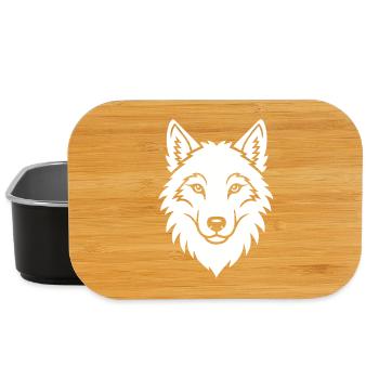 Wolf Kopf Elegant Wildnis Natur Kunst - Lunch Box - Schwarz - Vorne