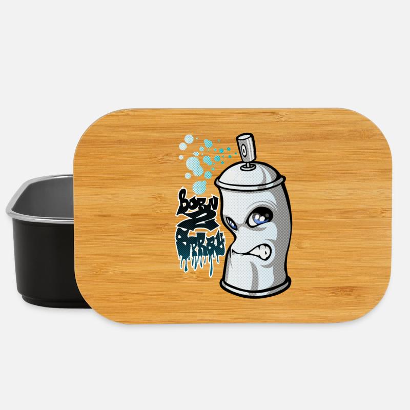 Spray and graffiti - Lunch Box - Schwarz