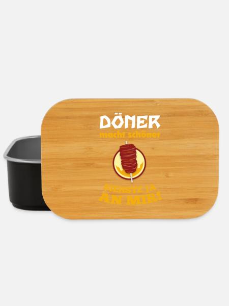 Döner macht schöner Siehst du an mir! - Lunch Box - Schwarz