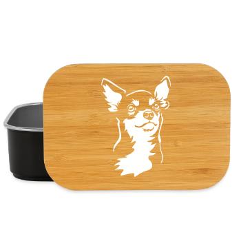 Chihuahua head "Black Edition" - Lunch Box - black - Front
