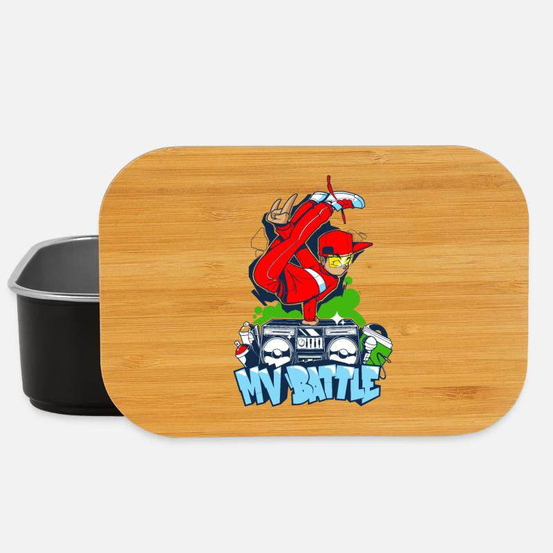 Breakdance B-Boy Streetdance Design Hip Hop Dance - Lunch Box - Schwarz