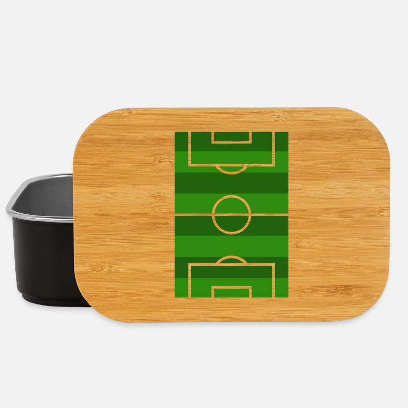 Fußballfeld - Lunch Box - Schwarz
