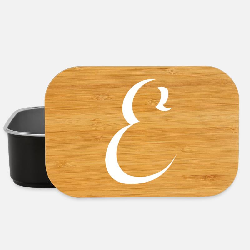 Letter E, Name, der Buchstabe E - Lunch Box - Schwarz