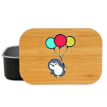Luftballon Cool Tier Süß Pinguin Vogel - Lunch Box - Schwarz - Vorne