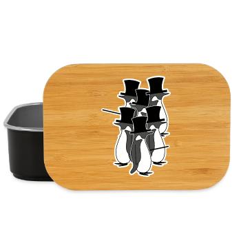Vögel Vintage Pinguin Tier Seevogel Arktis - Lunch Box - Schwarz - Vorne