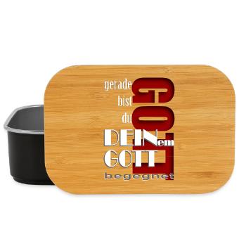 gerade bist du deinem Gott begegnet Gottheit - Lunch Box - Schwarz - Vorne