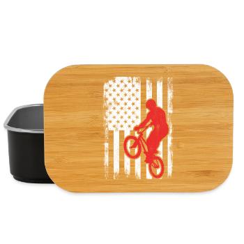 Drapeau BMX USA - Boîte à goûter - noir - Devant