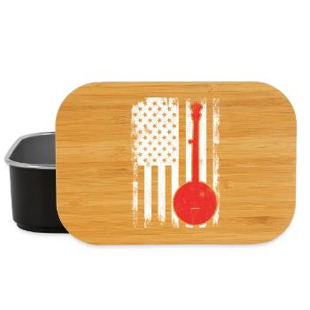 USA Patriotischer Banjospieler - Lunch Box - Schwarz - Vorne