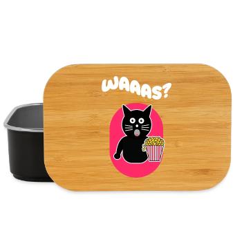 Movies Popcorn Katze Film Schauen Filmabend Kino - Lunch Box - Schwarz - Vorne