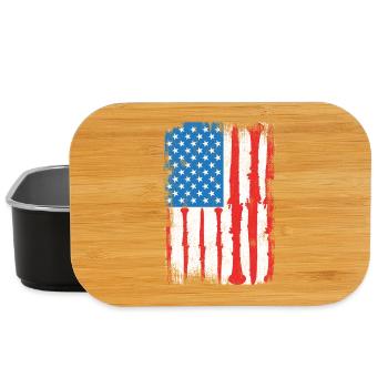 USA Patriotischer Klarinettist - Lunch Box - Schwarz - Vorne