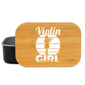 Funny Violin Girl - Lunch Box - black - Front