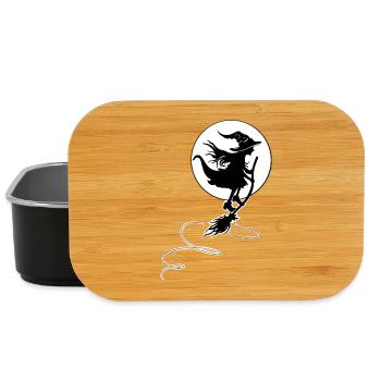 Hexe fliegt im Mondlicht - Halloween Design - Lunch Box - Schwarz - Vorne