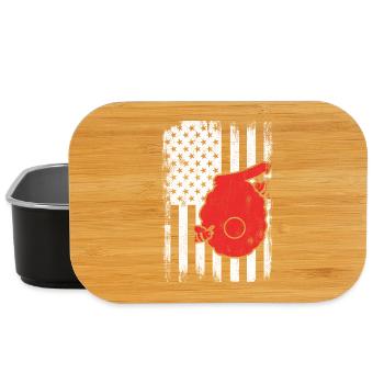 4th of July USA Beekeeping - Lunch Box - black - Front