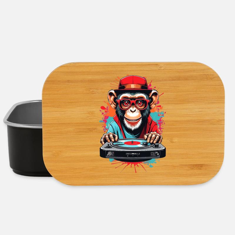 Affen DJ - Lunch Box - Schwarz